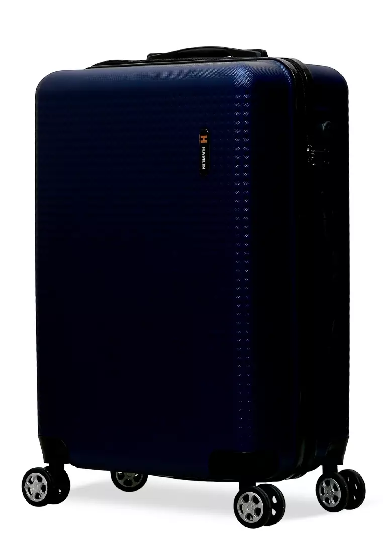 Isvara Tas Koper Hardcase One Set Unisex Large Compartment Suitcase Code Lock System Material ABS+PVC Coated ORIGINAL - Navy