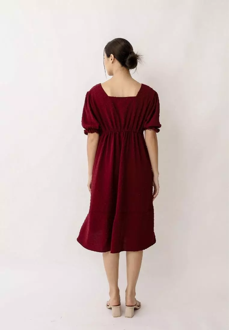 Clarissa Dress Maroon