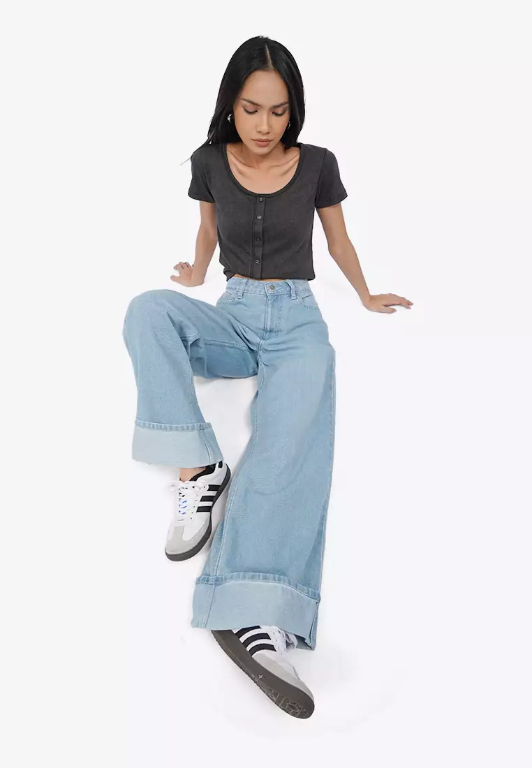 Rolled Up Baggy Jeans