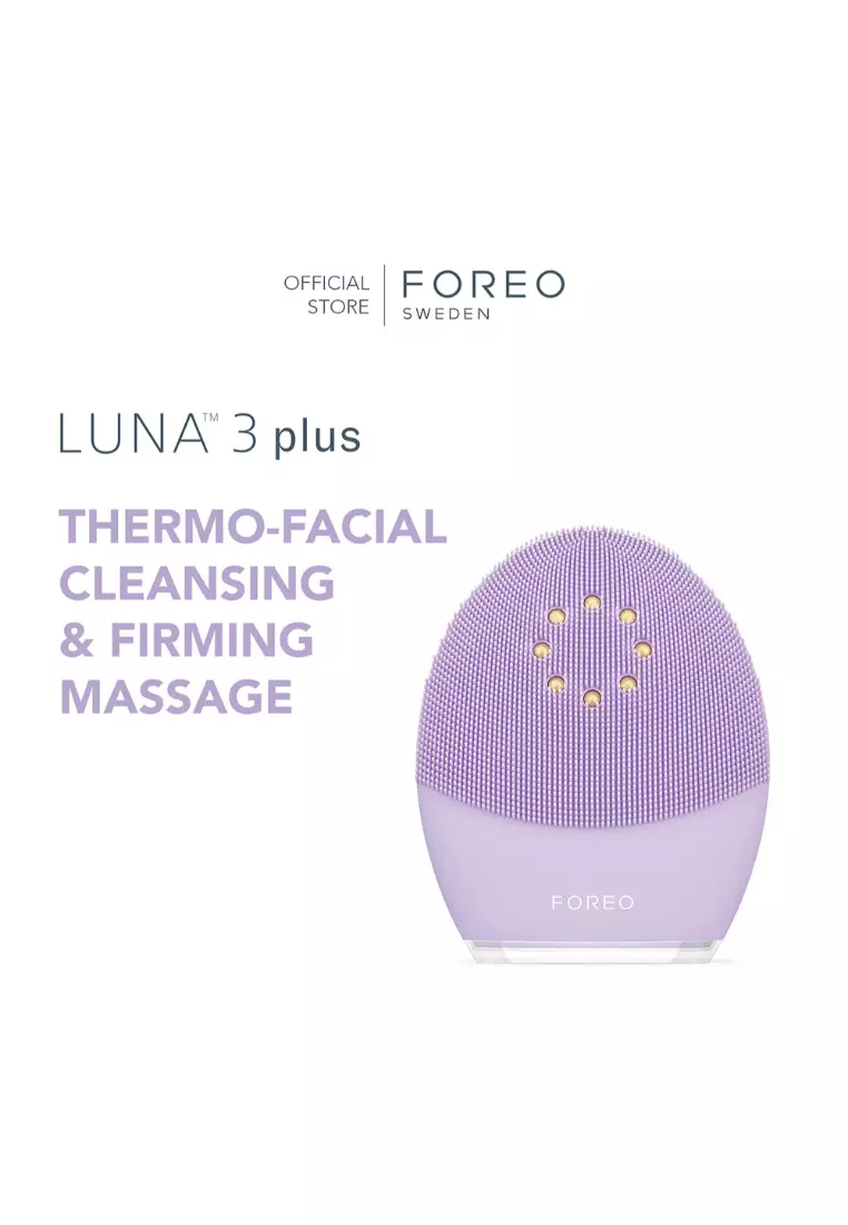 FOREO LUNA 3 plus for Sensitive Skin Thermo-Facial Cleansing and Microcurrent Toning Device, Rechargeable [2-Year Warranty, App Connected]