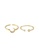 ZITIQUE gold Women's Moon & Star Open Rings (Two-pieces Set) - Gold F891BAC36B213BGS_1