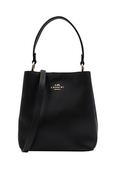 Coach COACH蔻馳 Town 21 經典純色按扣開合 皮革 水桶包手提斜挎單肩包 小號 女款