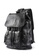Lara black Men's Korean Style Fashionable PU Leather Backpack (with USB Charging Port) - Black 1BD48AC6CF9F5DGS_2