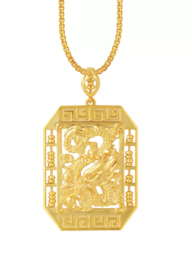 Gold dragon clearance pendant