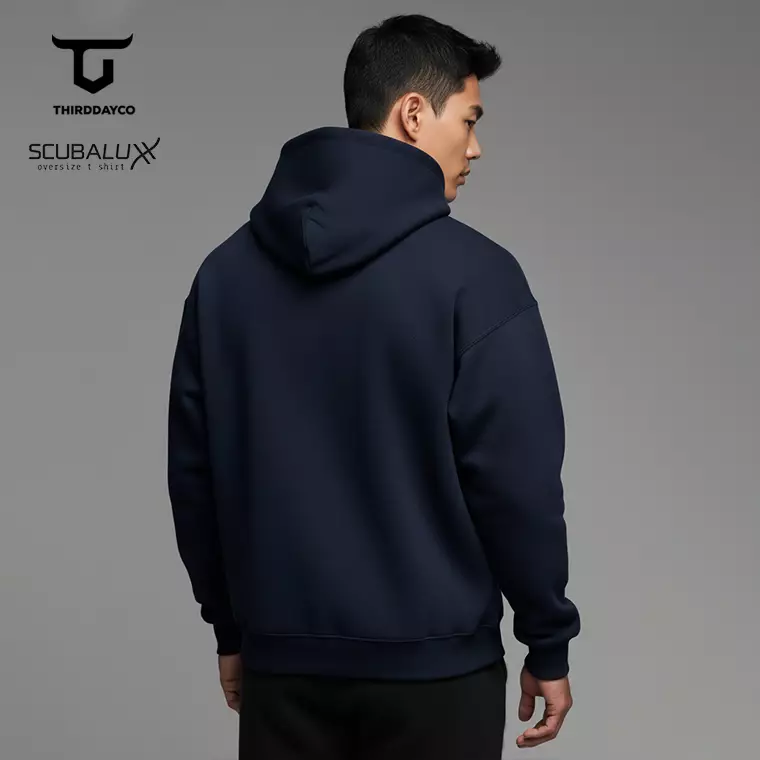 ThirdDay Hoodie Pria Premium ScubaLux Adem polos navy MOB24