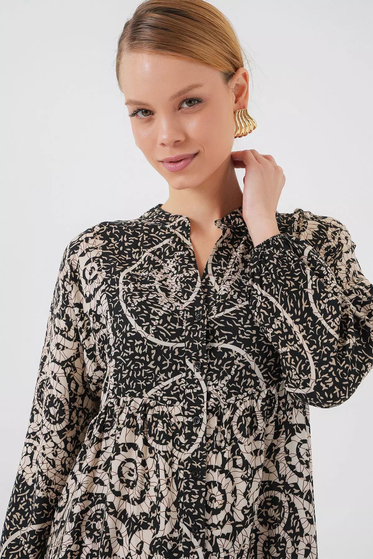 Patterned Modest Dress