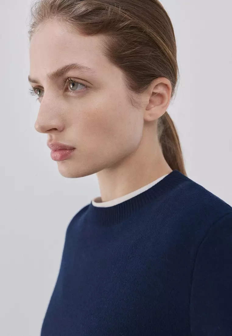 Round-Neck Knitted Sweater