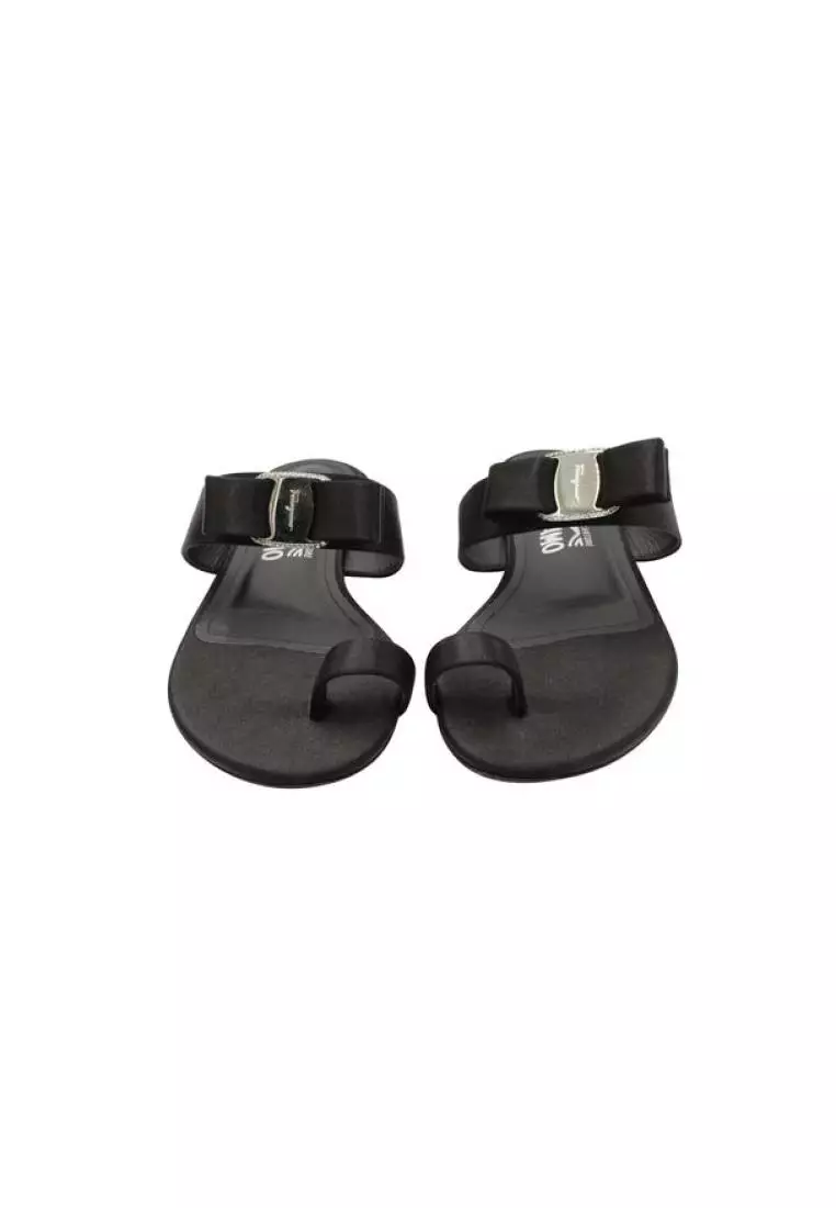 Buy Salvatore Ferragamo Pre Loved SALVATORE FERRAGAMO Black Satin