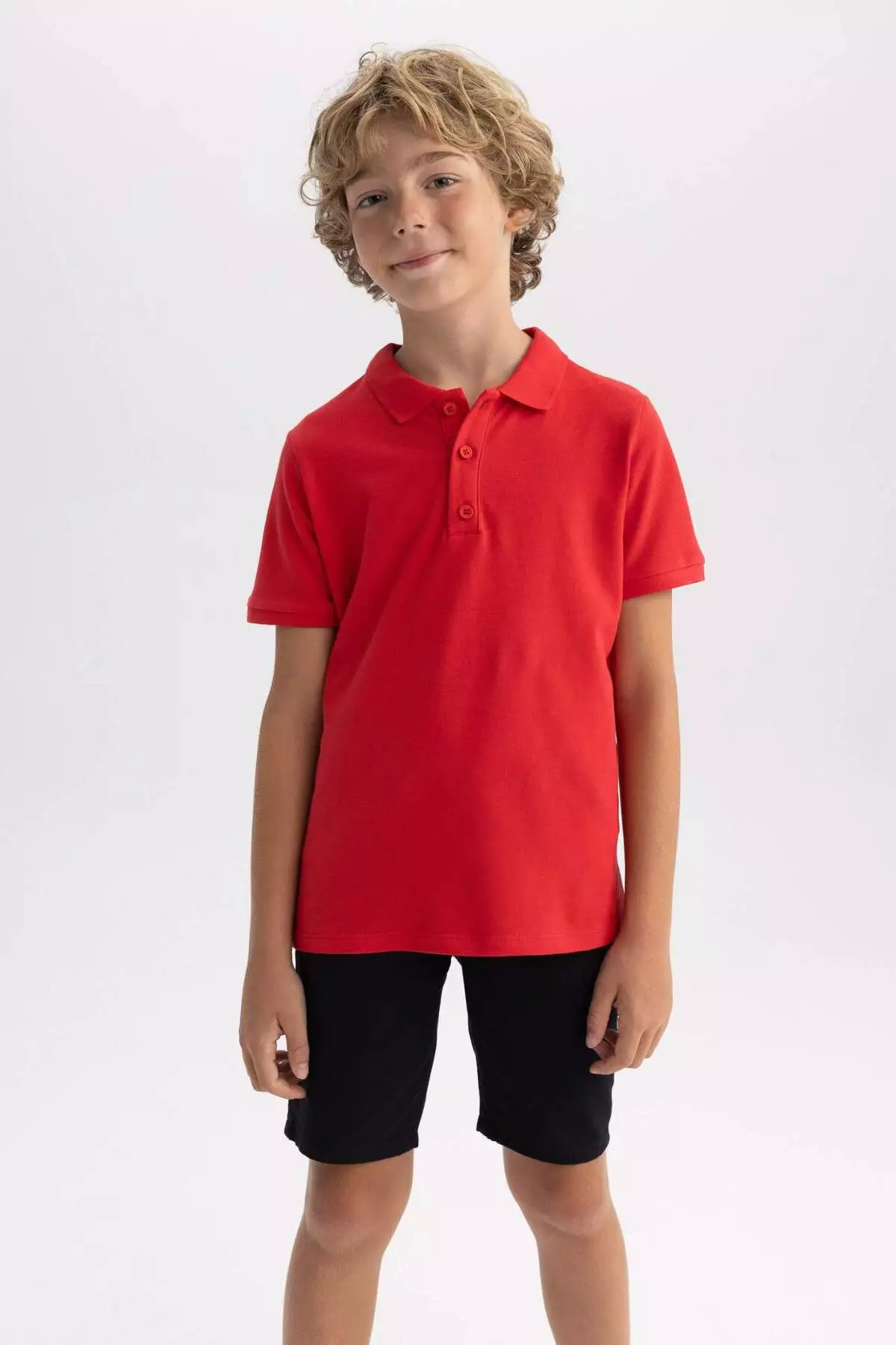 Boy's Pique Short Sleeve Basic Plain Polo T-Shirt B0668A8Ns