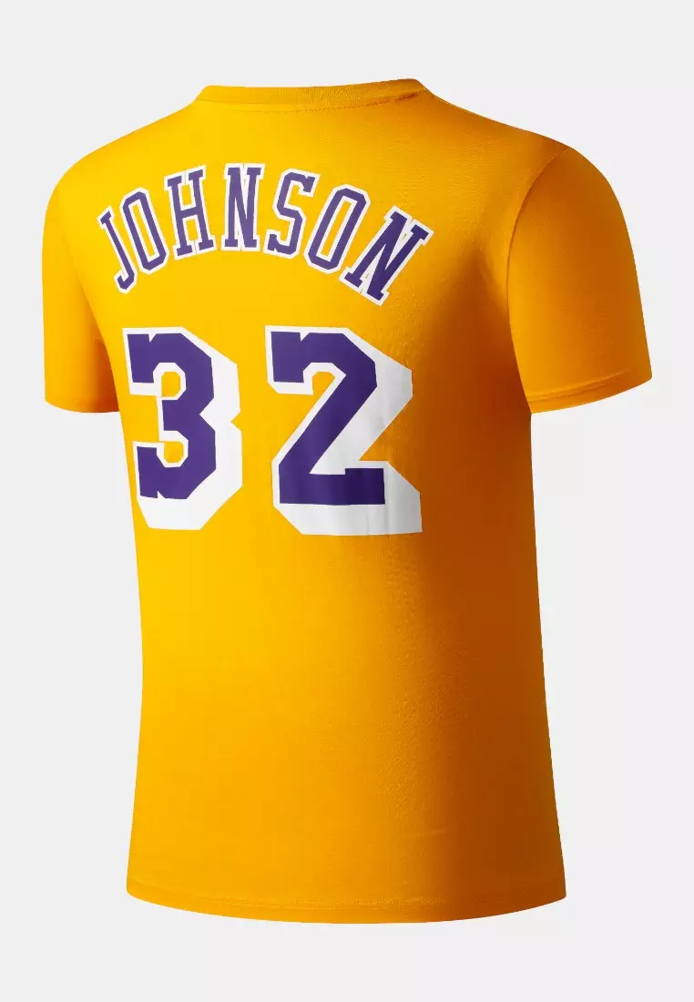 #32 Magic Johnson Los Angeles Lakers Men's T-Shirt - Player Name & Number Tee