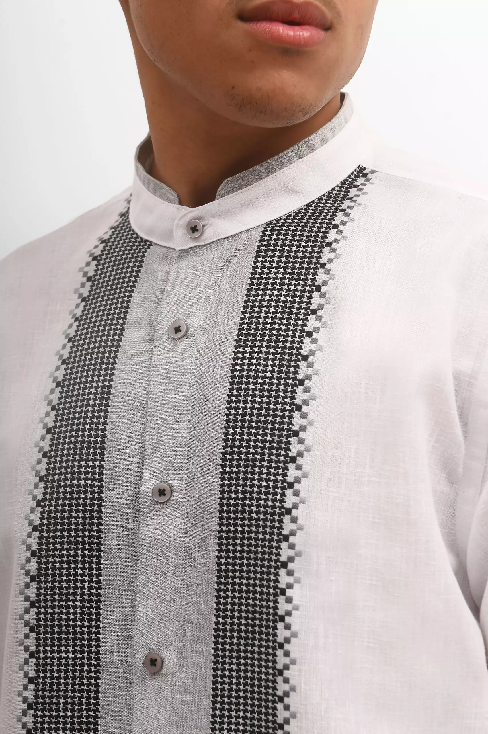 MANZONE Kemeja Koko Lengan Pendek Pria ADZRIEL - WHITE