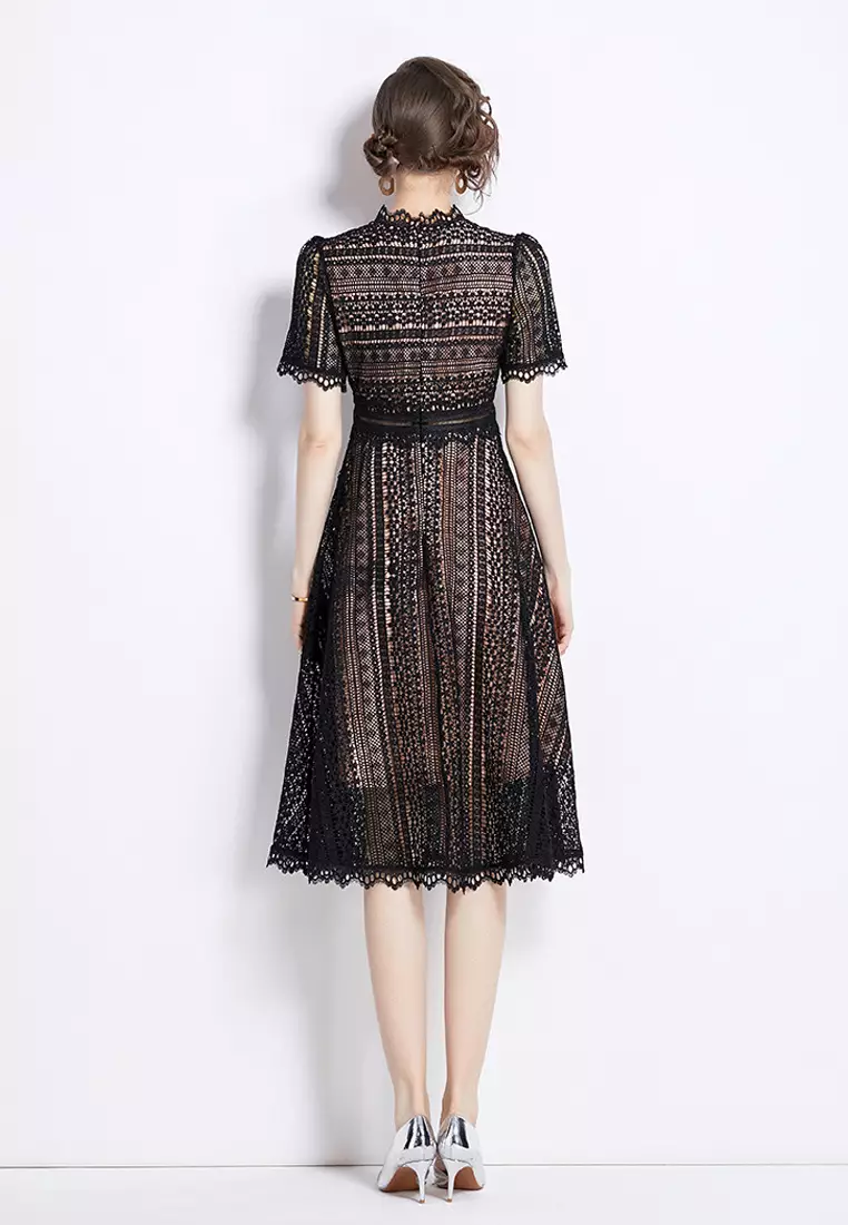 Twenty Eight Shoes Stand Collar Lace Dress ZHY533-609 2024 | Buy Twenty ...