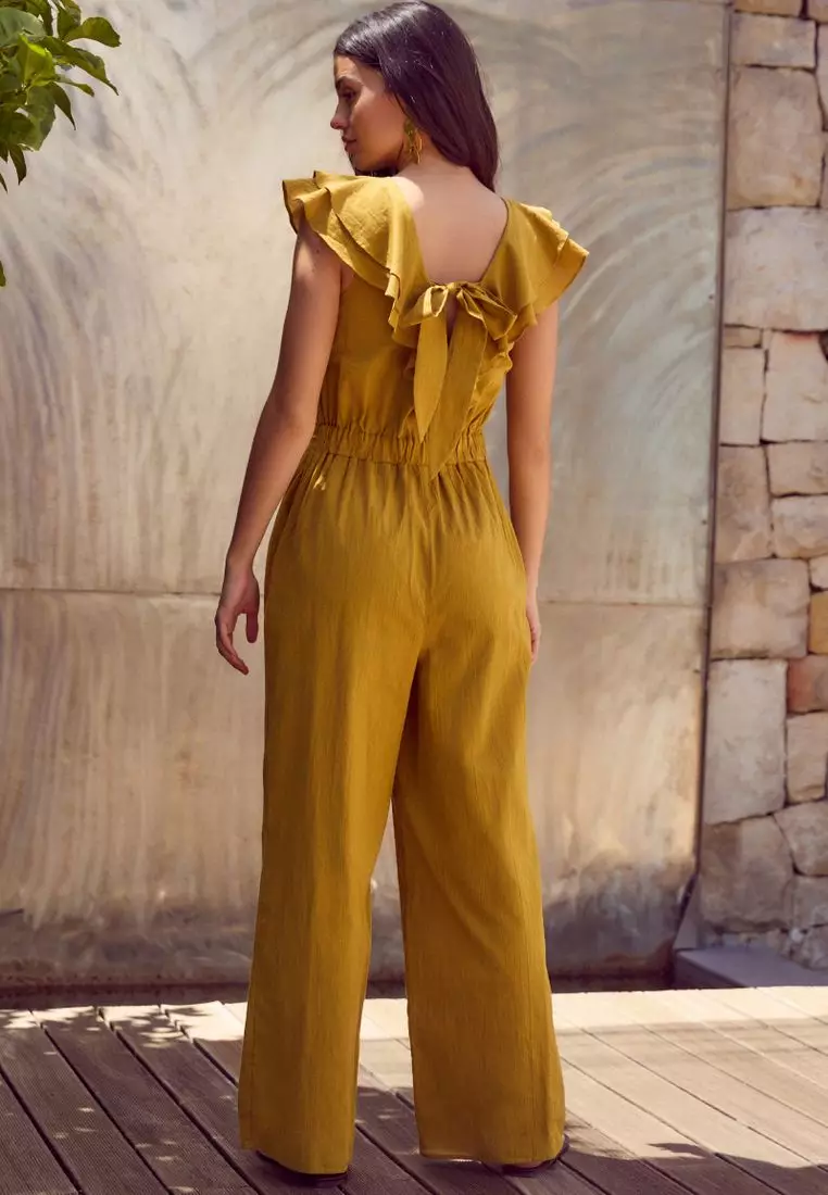 Jumpsuitsandplaysuits Orange Jumpsuit Next Buy Red Ruffle Strap