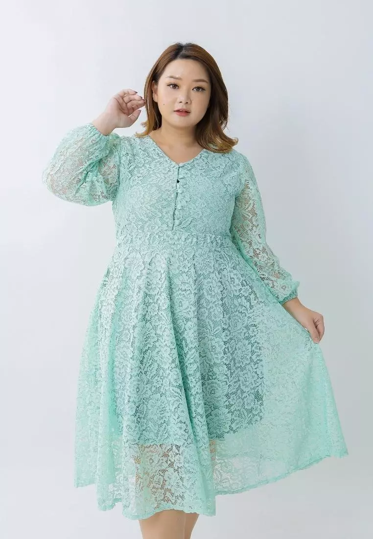 Plus Size Dress Hye Ji Mint