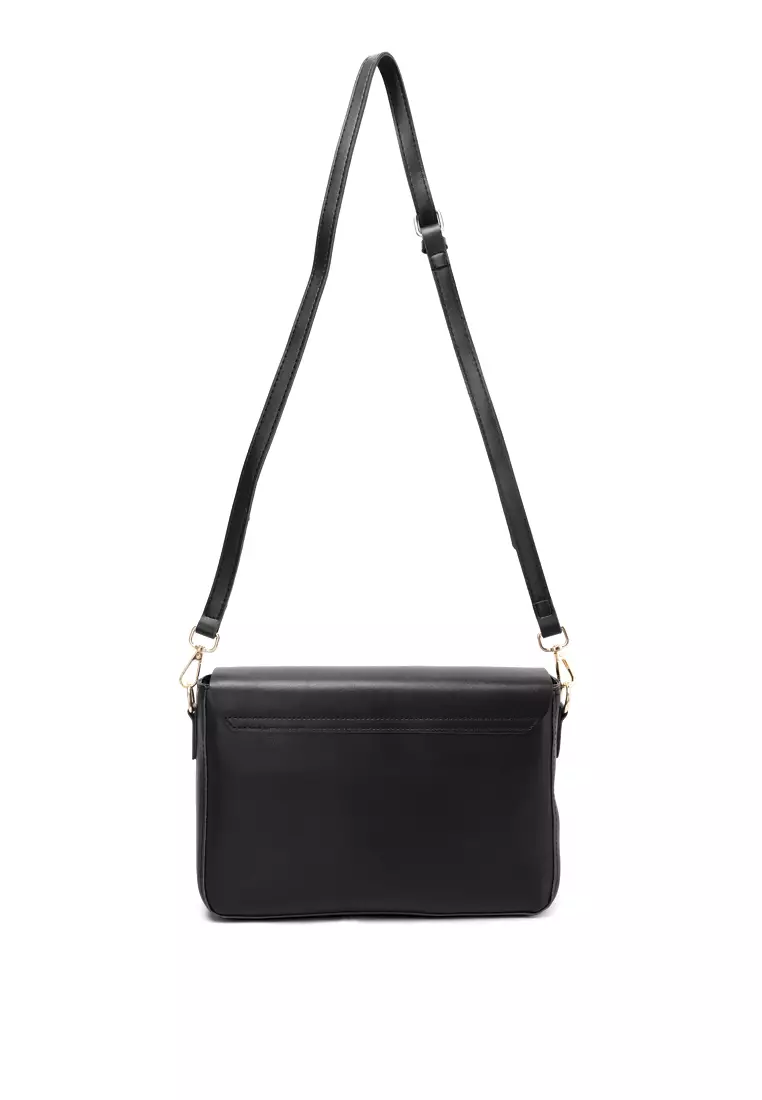 Tas Flap Yang Tidak Konvensional Berwarna Hitam