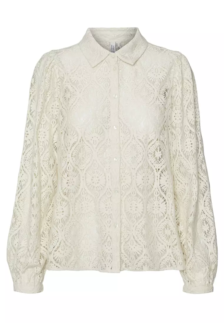 ヴェロモーダ Vero Moda 【 Long Sleeve Patterned Lace Shirt Women 】 レディース Buy Vero Moda Obena Long Sleeve Lace Shirt 2025 Online | ZALORA