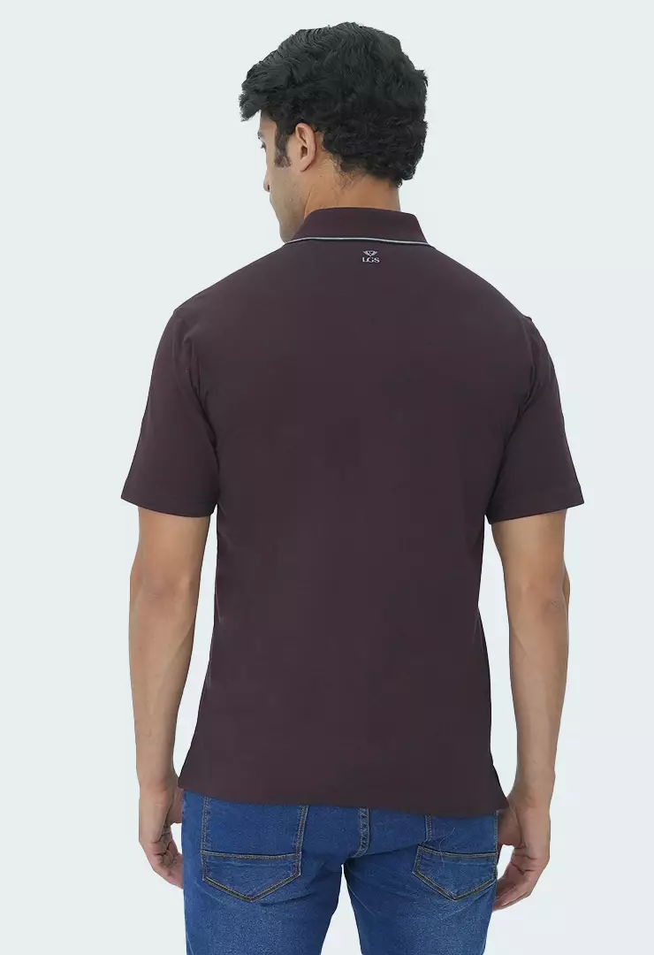 LGS - Kaos Polo - Hidden Pocket - List Kerah - Regular Fit - Maroon - CWS.225.S3450.01.C