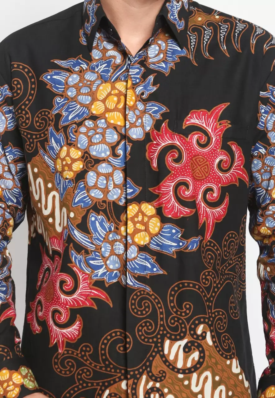 Batik Sablon Malam Harjuna Winanga Kemeja Batik Pria Premium Slimfit Modern Lengan Panjang