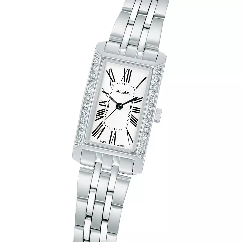 Jam Tangan Wanita Alba Fashion AK3055X1 Ladies Silver White Dial Stainless Steel Strap