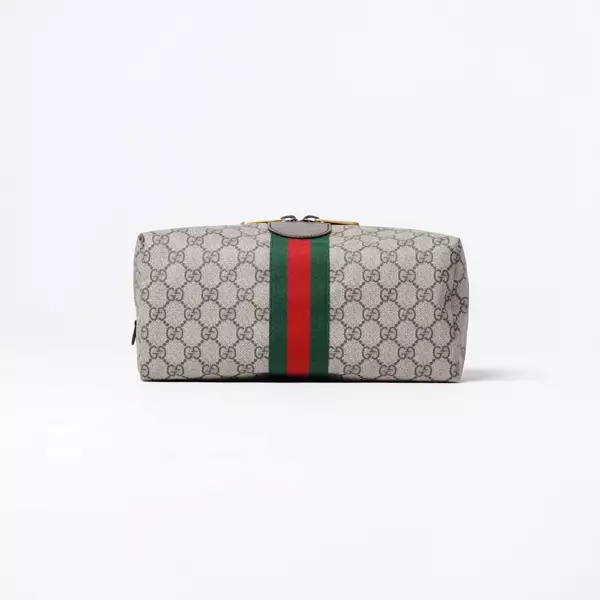 Tas GUCCI OPHIDIA GG MONOGRAM BEIGE POUCH 100% ORIGINAL