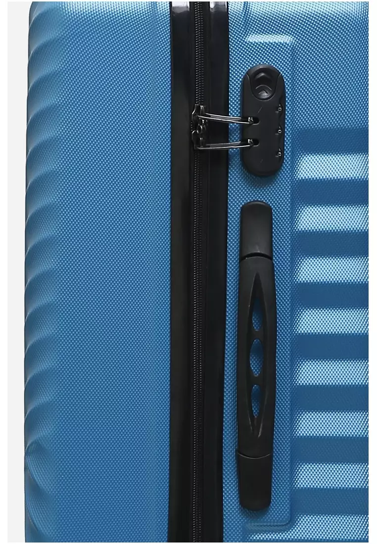 Austin Koper Unisex Size 24 Inch Travel Bag Large Compartment Material Fiber ABS ORIGINAL - Light Blue