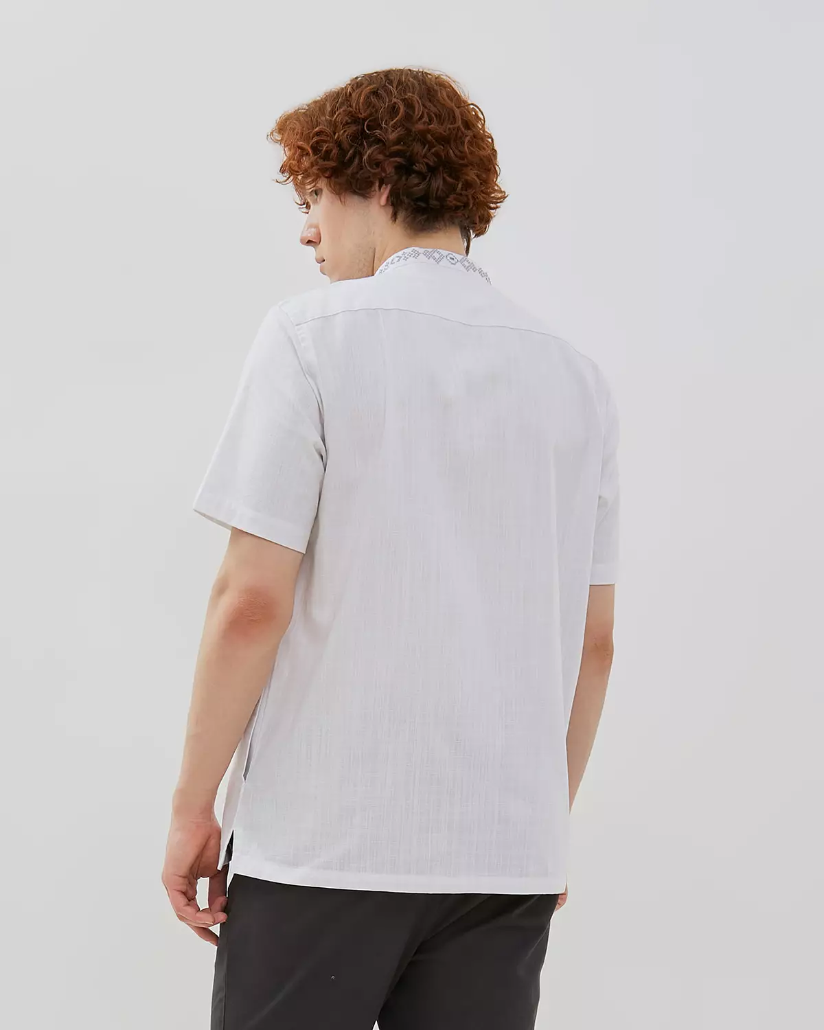 WHITE SHORT-SLEEVED KOKO SHIRT FOR MEN
