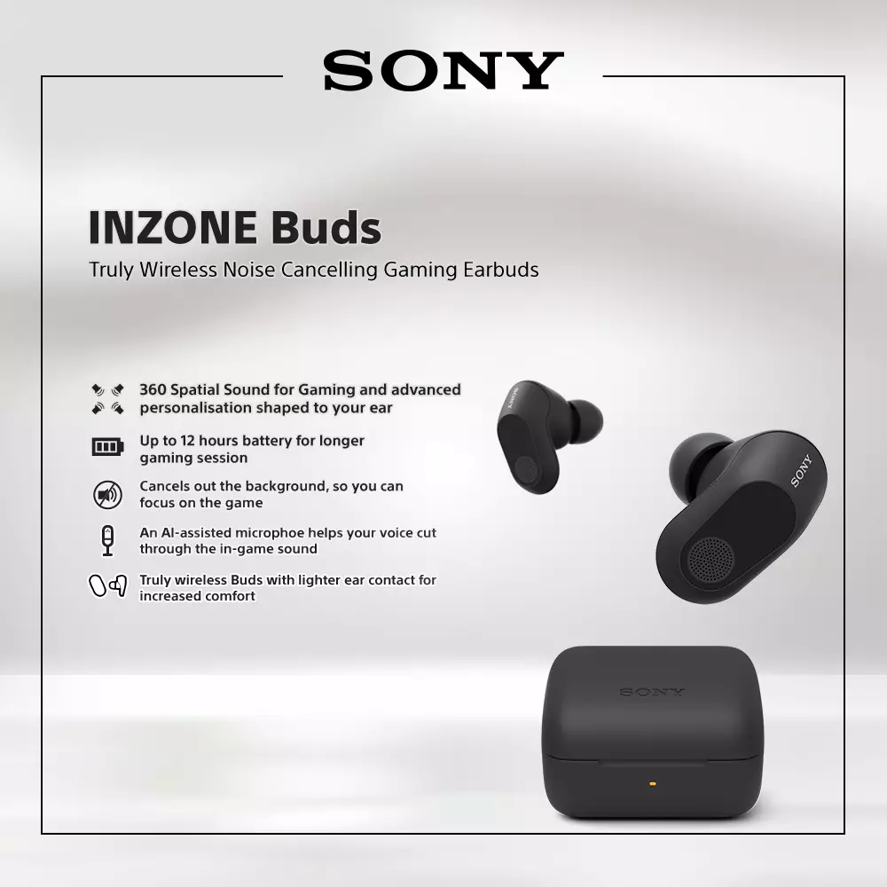 Jual Sony SONY INZONE Buds Black Truly Wireless Noise Cancelling