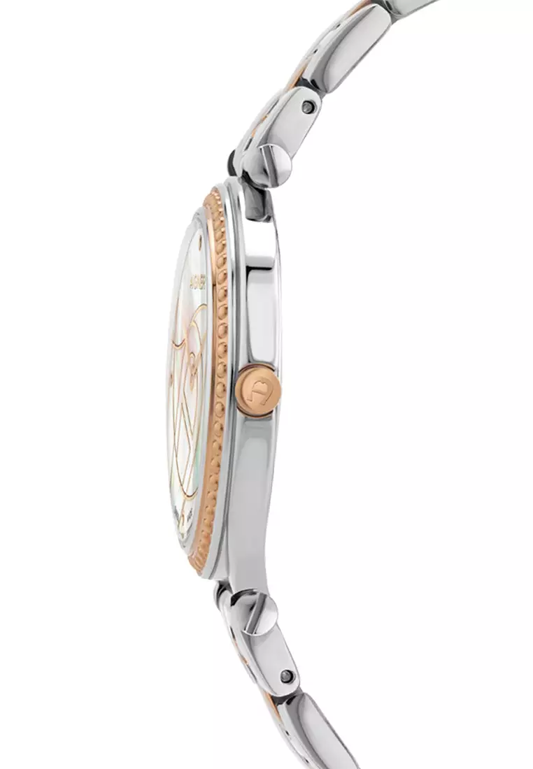 Aigner Magena Swiss Made Quartz White MOP Round Dial Women’s Watch -  A121204B