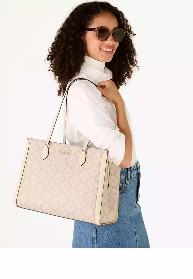 Signature Spade Flower East West Large Laptop Tote