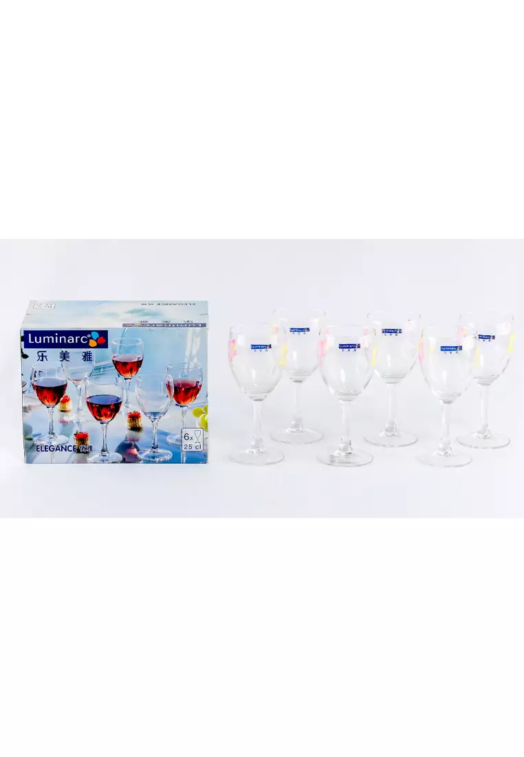 Buy Luminarc Luminarc 6 Pcs Glass Set 250ml Elegance Online Zalora Malaysia 6209