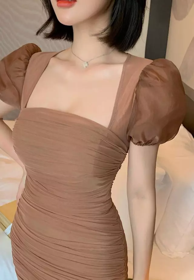 Sexy Skinny Wrap Hip One Piece Dress A21022231KI