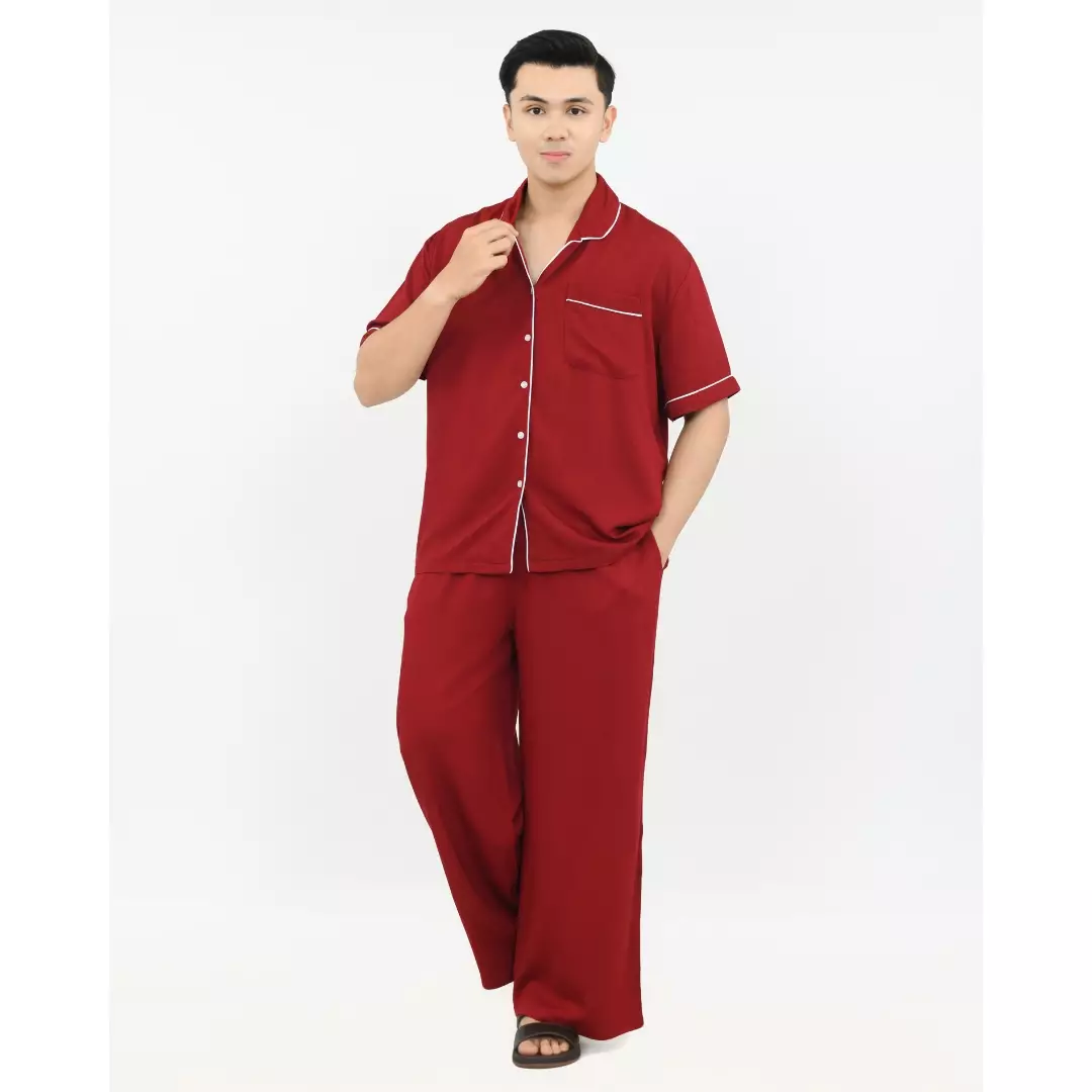 Baju Tidur Pria Lengan Pendek RHIU COTTON PYJAMA SETS