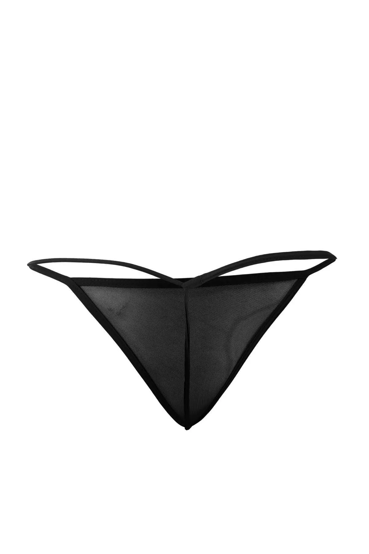 Black Tulle Chain Strap Capless Panty Babydoll/Fantasy Nightgown Thmaw26Ll00025
