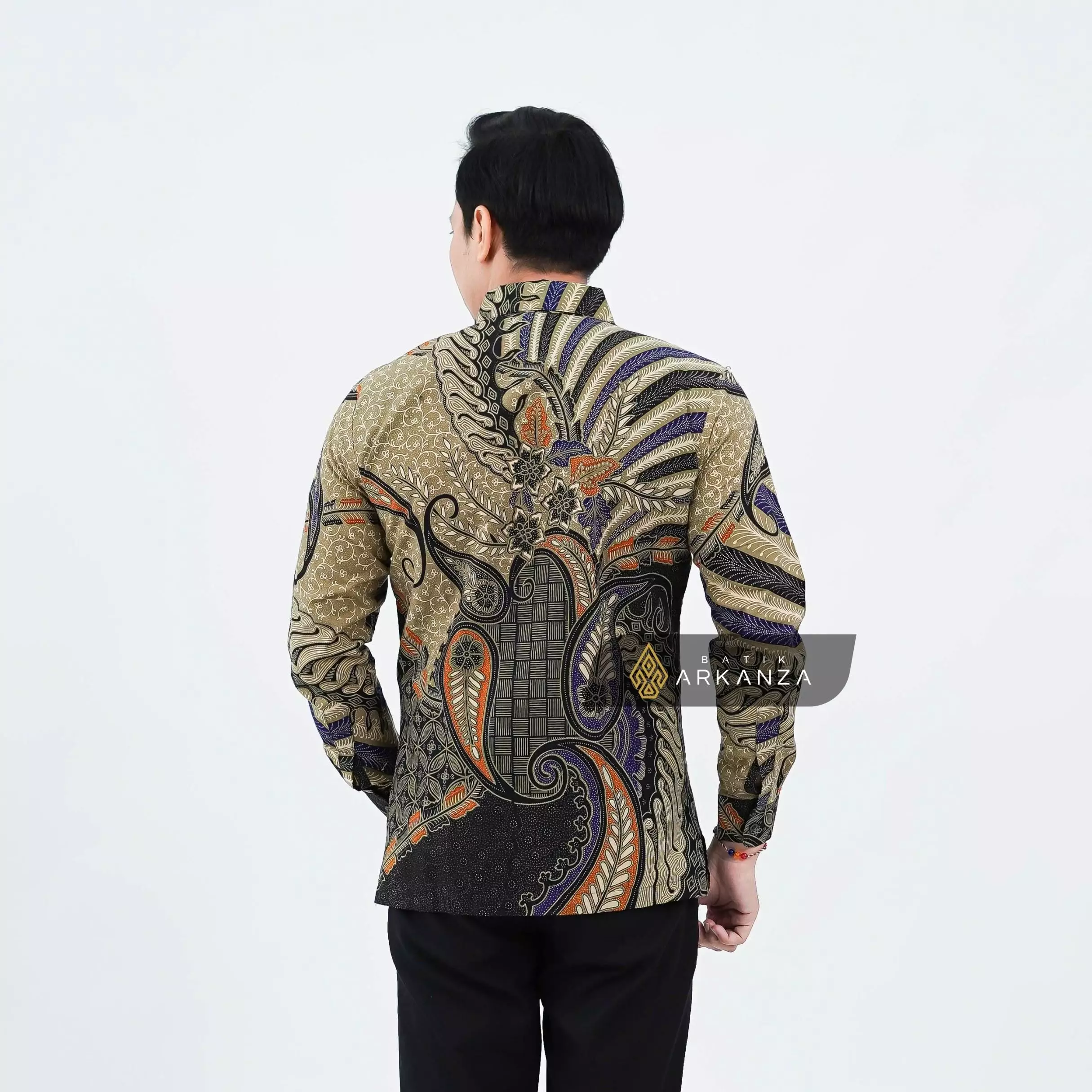Kemeja Batik ARKANZA Motif Menoreh Lengan Panjang Lapis Furing Slimfit Katun Premium