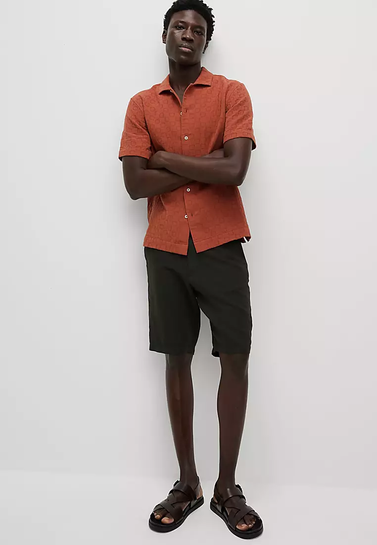 Easy Iron Pure Cotton Textured Shirt