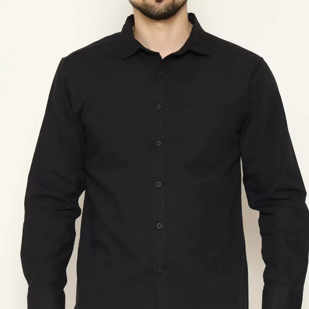 AMK Kemeja Pria Lengan Panjang SHS Igor L/S Black