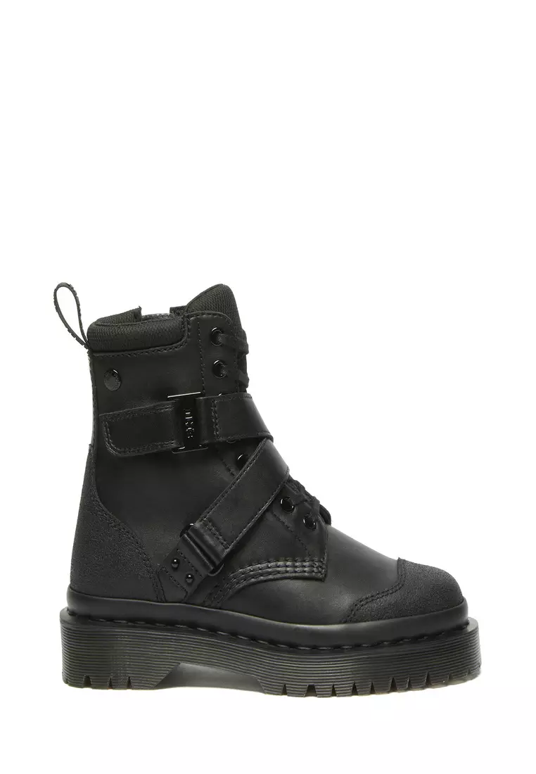 Buy Martens 1460 Bex Tech Strap Leather Black Boots Women