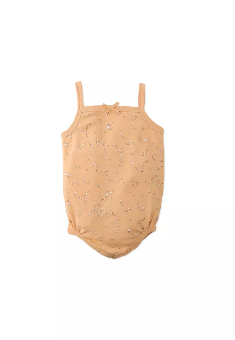 Baby June 3-Piece Strappy Bodysuit With Small Bow Set