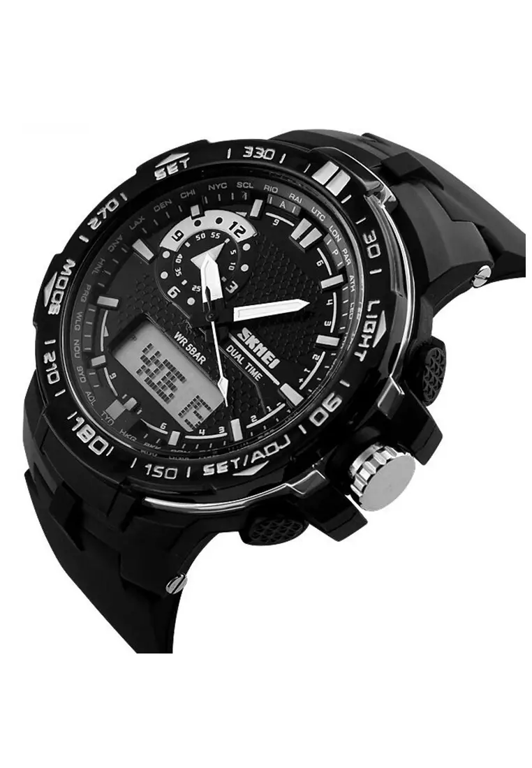 Jam Tangan Sport Pria Digital Analog Waterproof Strap Tali Material Silicone FP22 ORIGINAL