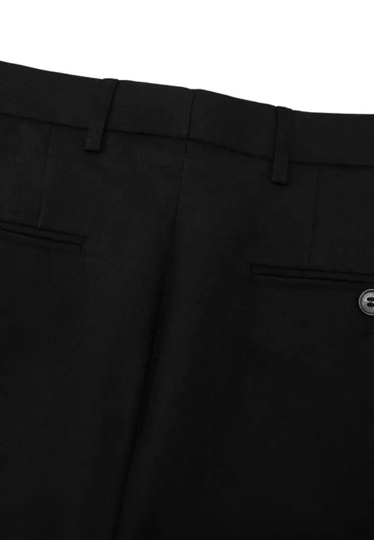 Teflon Regular Fit Twill Suit Pants