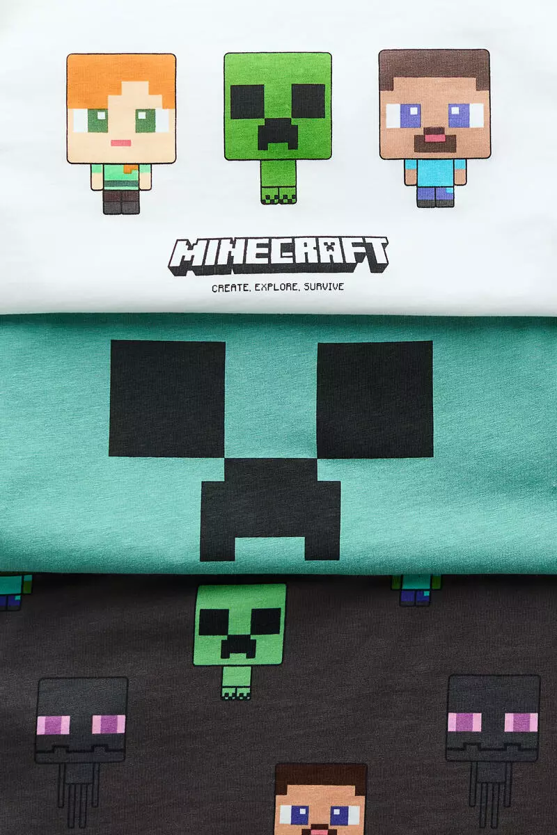 3-pack printed T-shirts