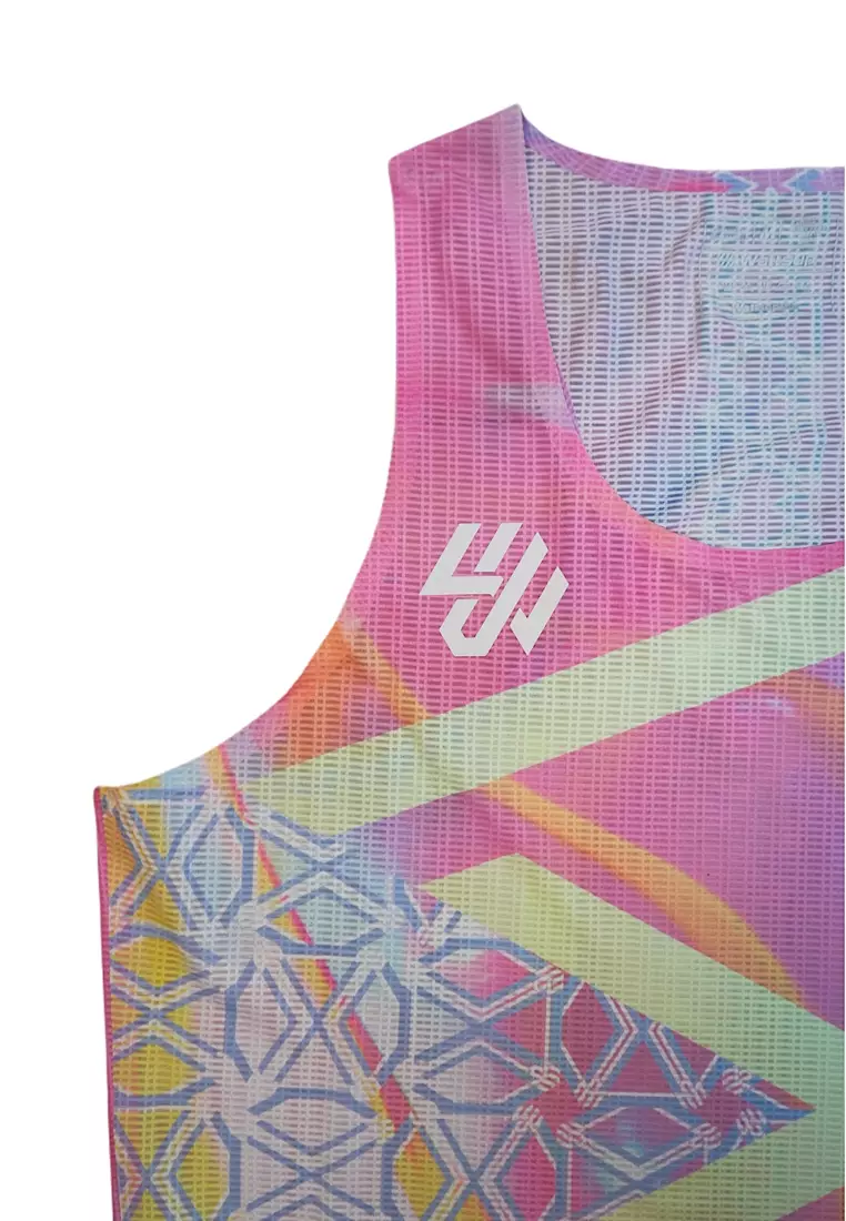 C2 Women Pink Marbles Race Vest