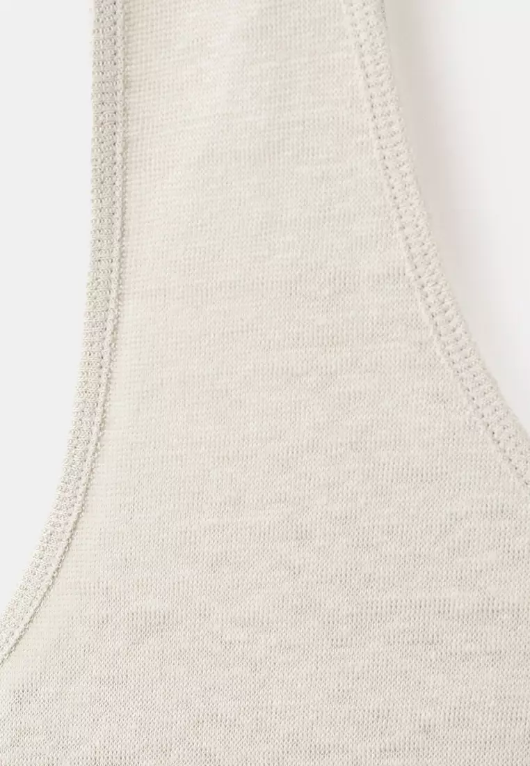 Linen Top With Scoop Neckline