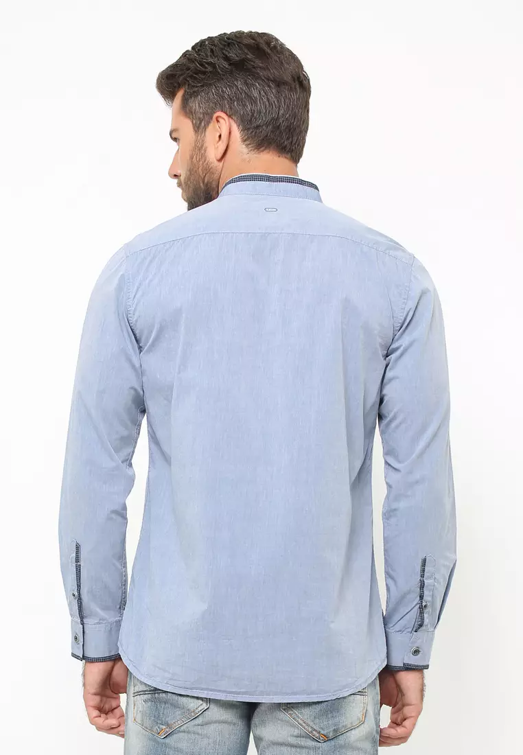 LGS - Baju Koko - Lengan Panjang - Logo LGS - Satu Kantong - Biru - JSH.385.S940KF.262.C L/S