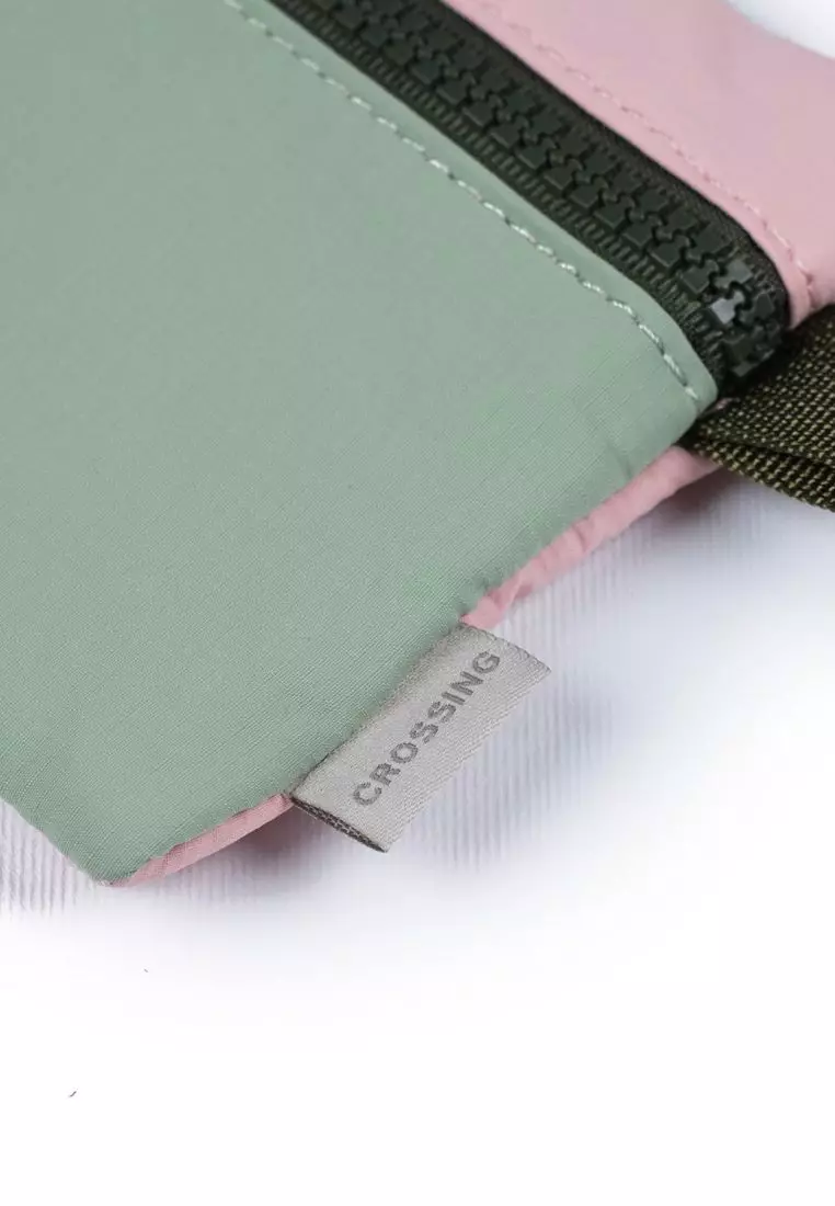 Crossing Tessa Colour Block Pouch Small - Mint/Powder Pink