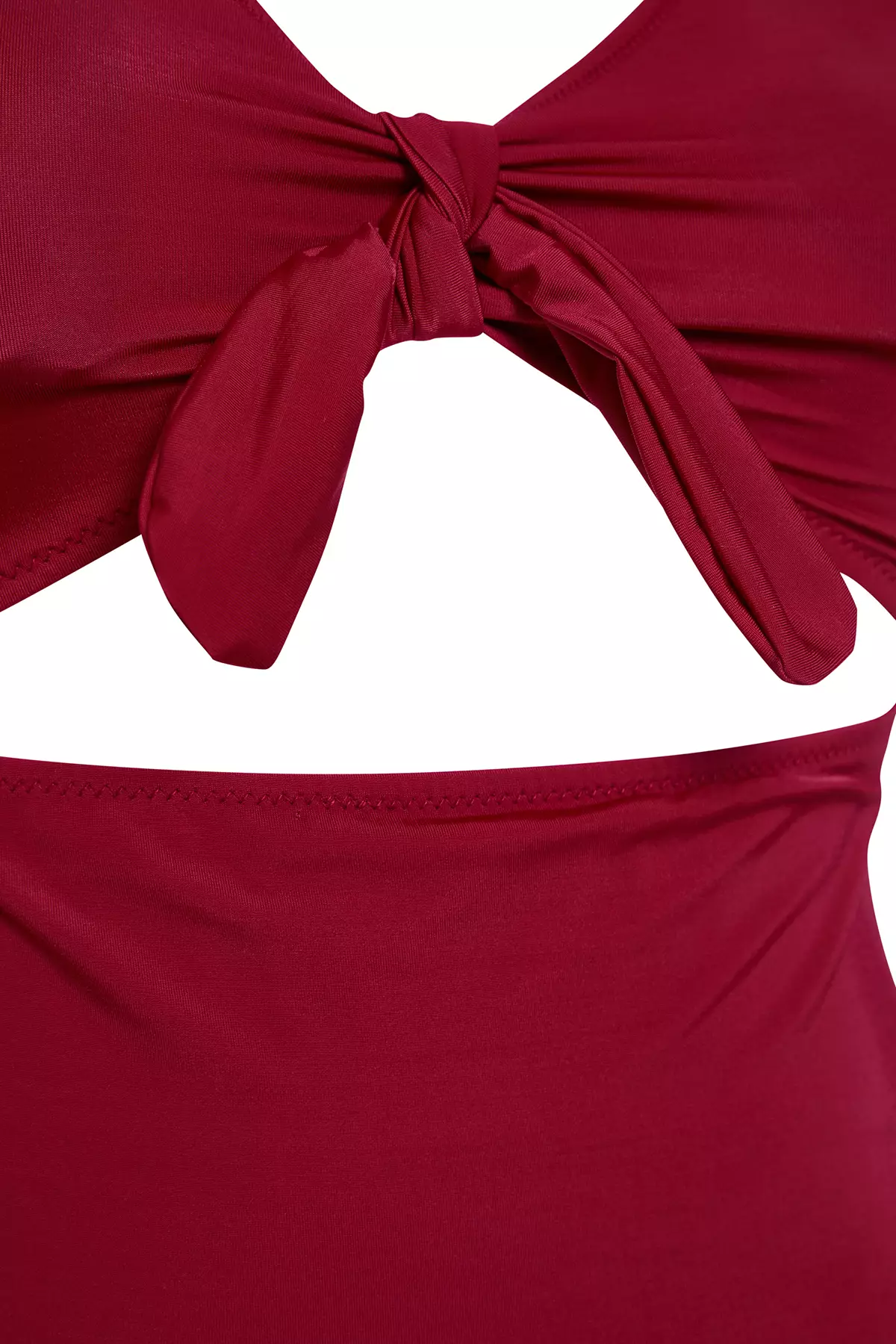 Plus Size Tie Front Cut-Out Swimsuit