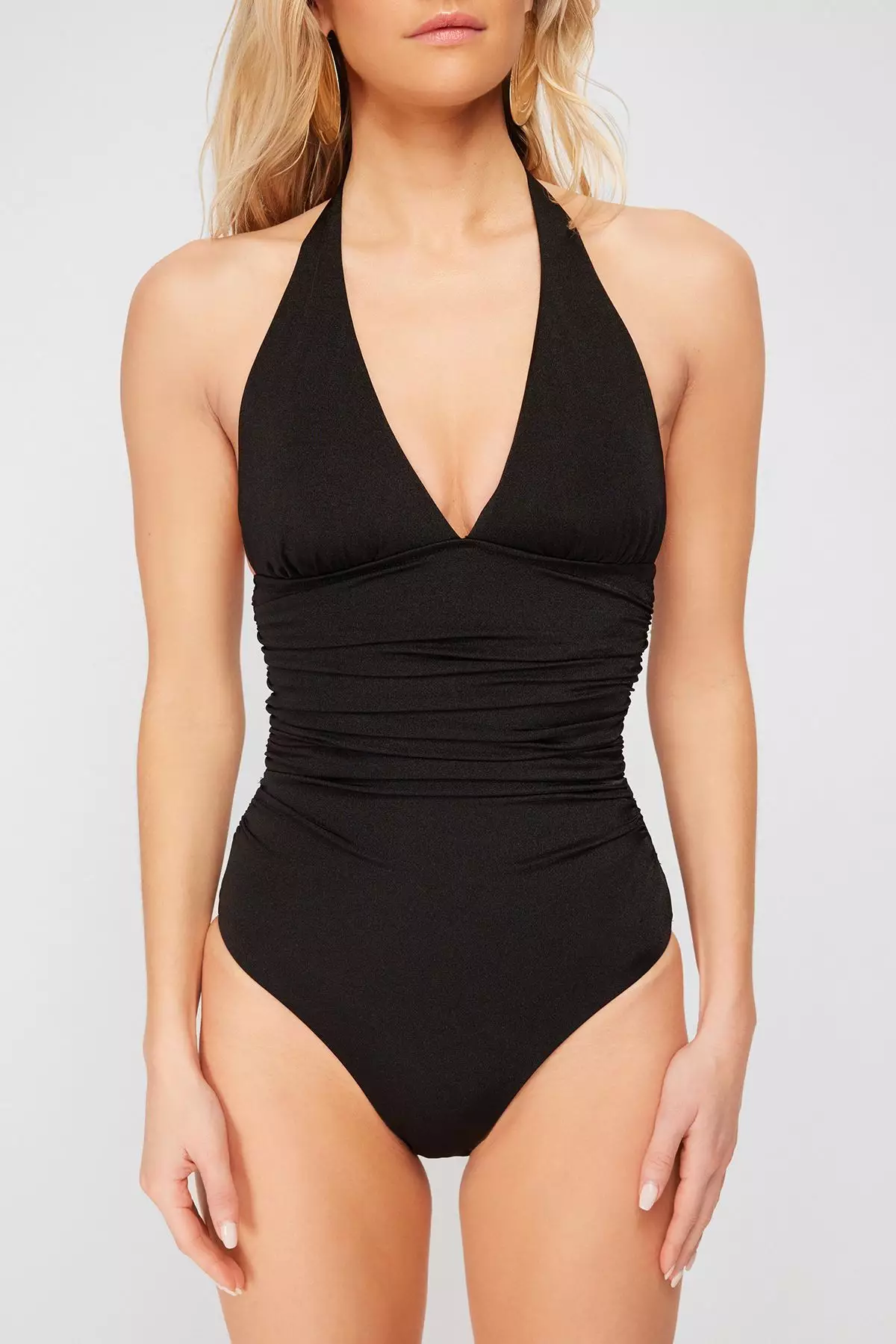 Halter Ruched Swimsuit