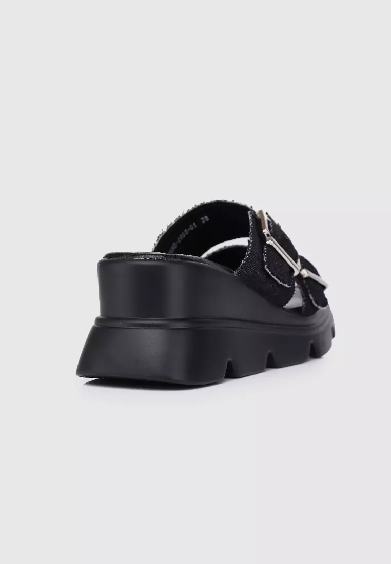 White leather new arrivals flatform sandals