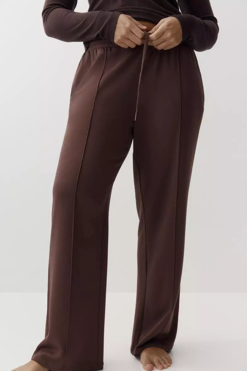 Wide crease-front joggers