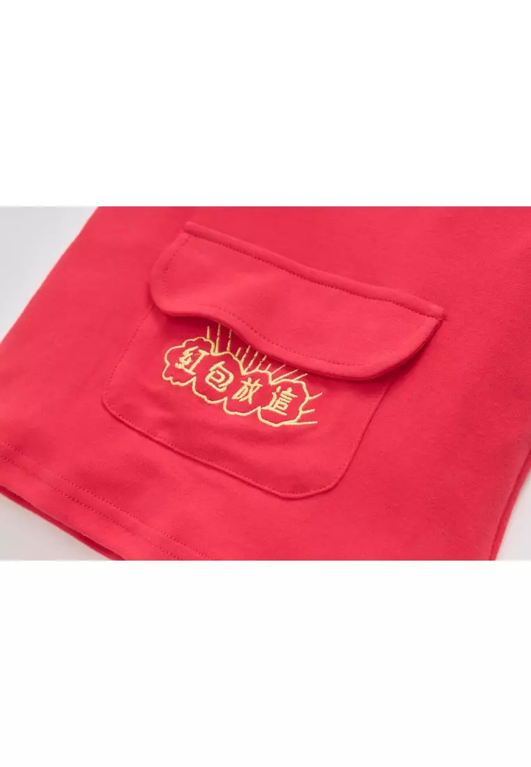 嬰兒兒童男童唐装汉服套装紅包放这上衣及短褲春節中國新年裝